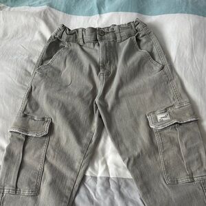 Boys light Gray Cargo Pants - Modern Utility Style